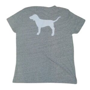 PINK Victoria's Secret Heathered Gray Oversized Crewneck T-shirt